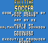 Full Time Soccer (Europe) (Unl) Title Screen